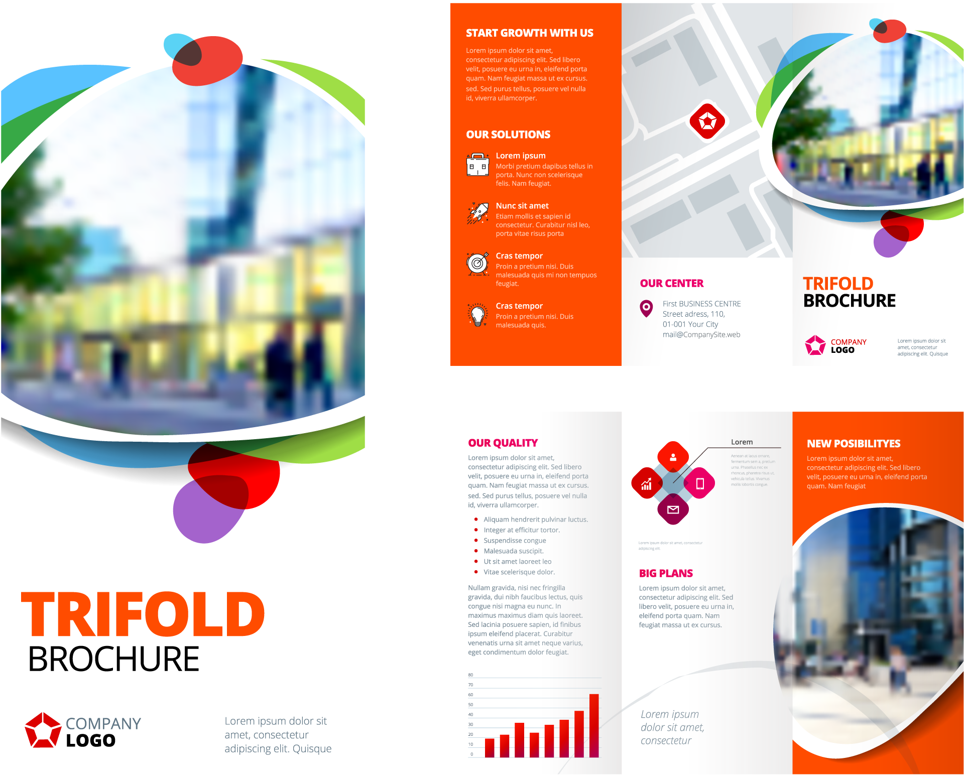 graphic design services trifold brochure mockup web design